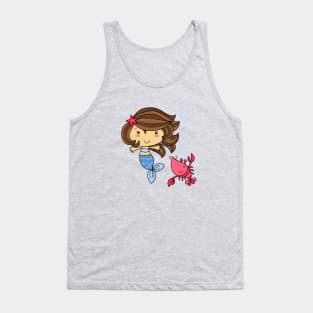 Mermaid and shrimp Tank Top